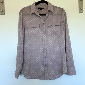 Semi-Sheer Lavendar Long Sleeve Top from Banana Republic